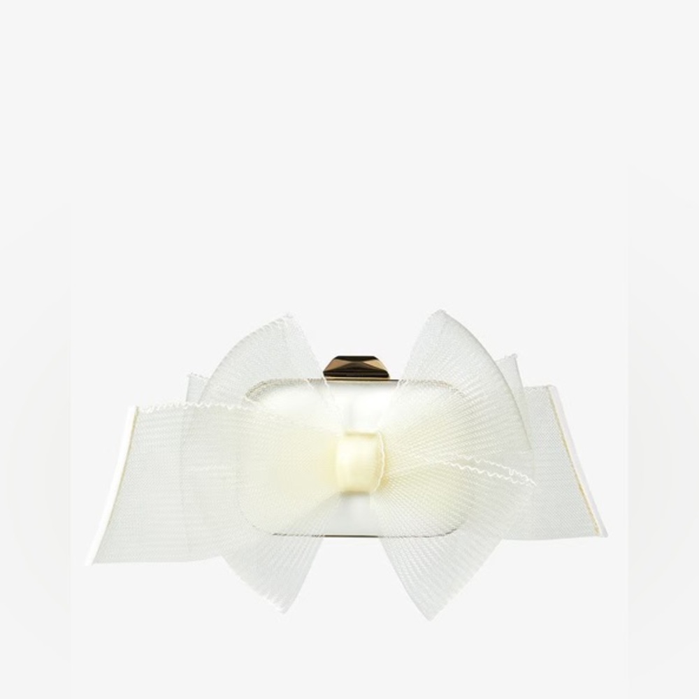 JIMMY CHOO Micro Cloud Aveline Bow Clutch NEW